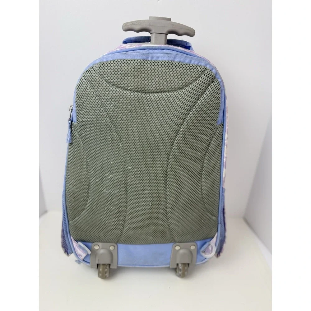Pottery Barn Kids Mackenzie Rolling‎ Backpack Lavender Tie Dye Heart Purple Used